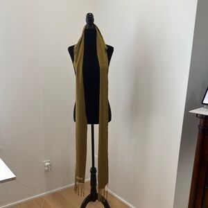 Burberry Dark Chartreuse / Yellow Long Cashmere Scarf - Unisex